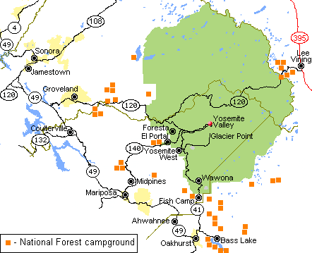 Yosemite Dispersed Camping