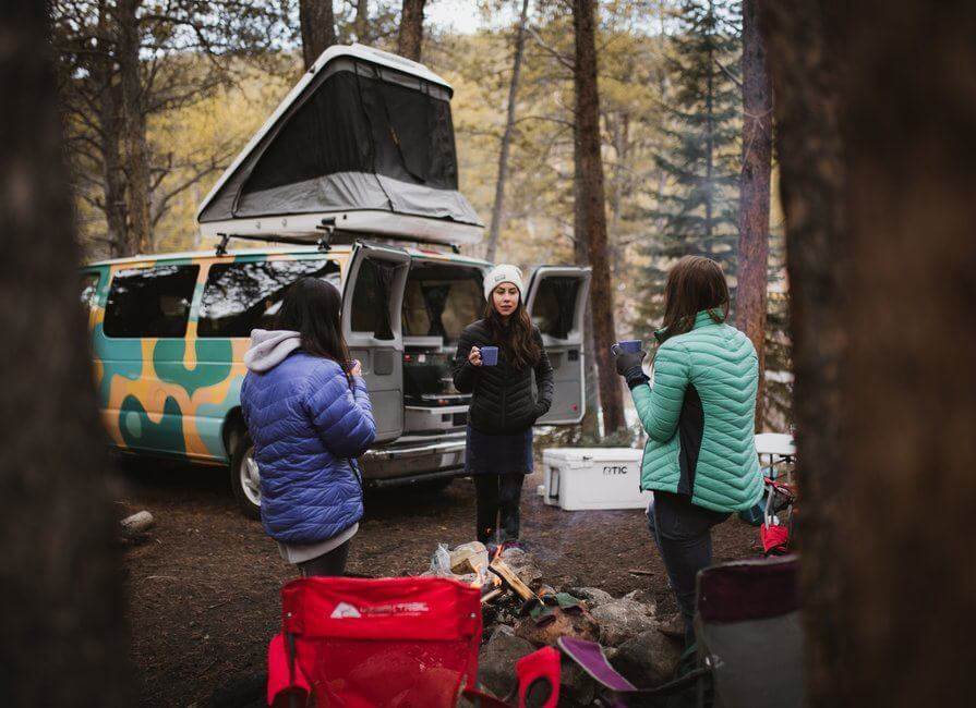 campervan camping breakfast