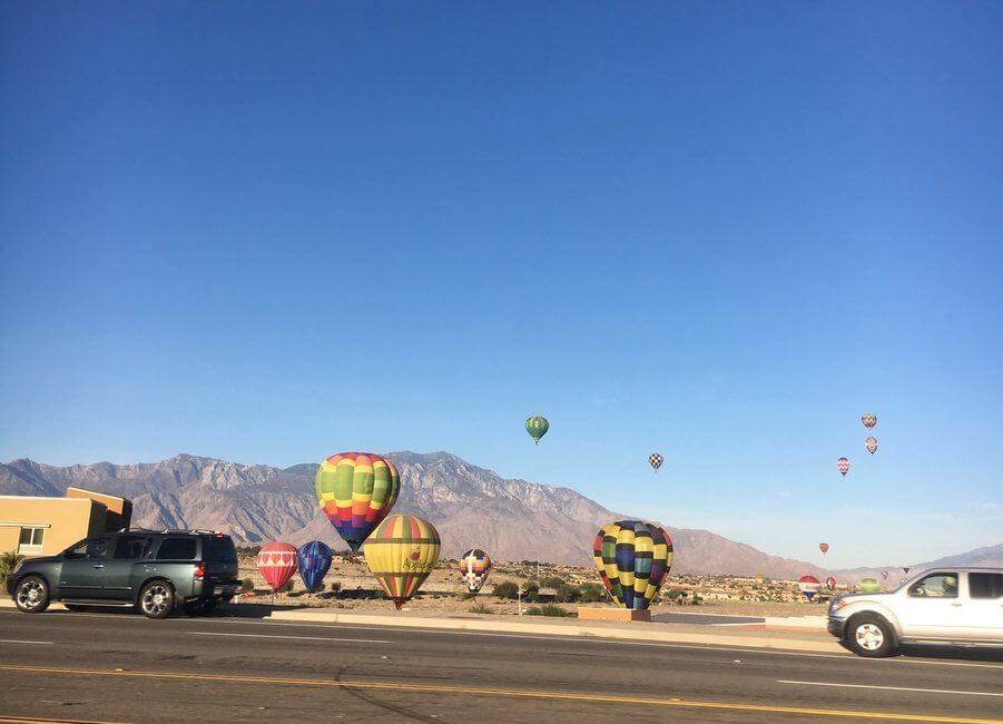 Hot air balloons Coachella Valley California
