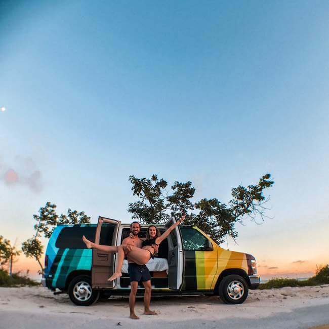 Campervan Couple Road Trip Miami