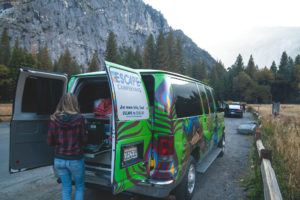 Campervan Kitchen in Yosemite Valley California