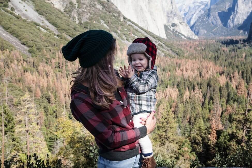 Happy child in Yosemite Valley