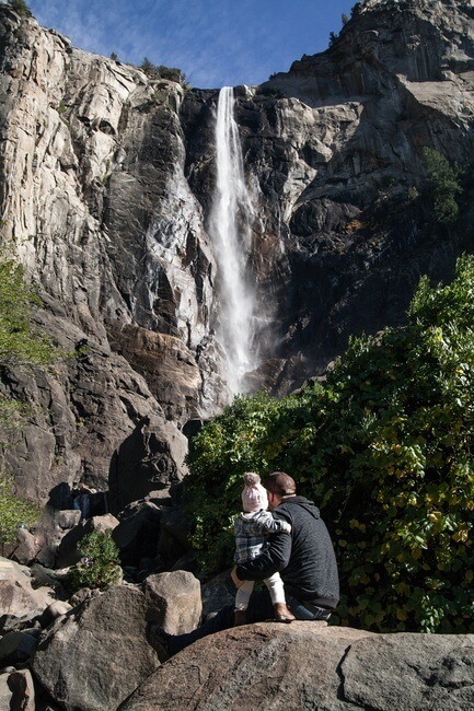 Yosemite Falls family road trip California