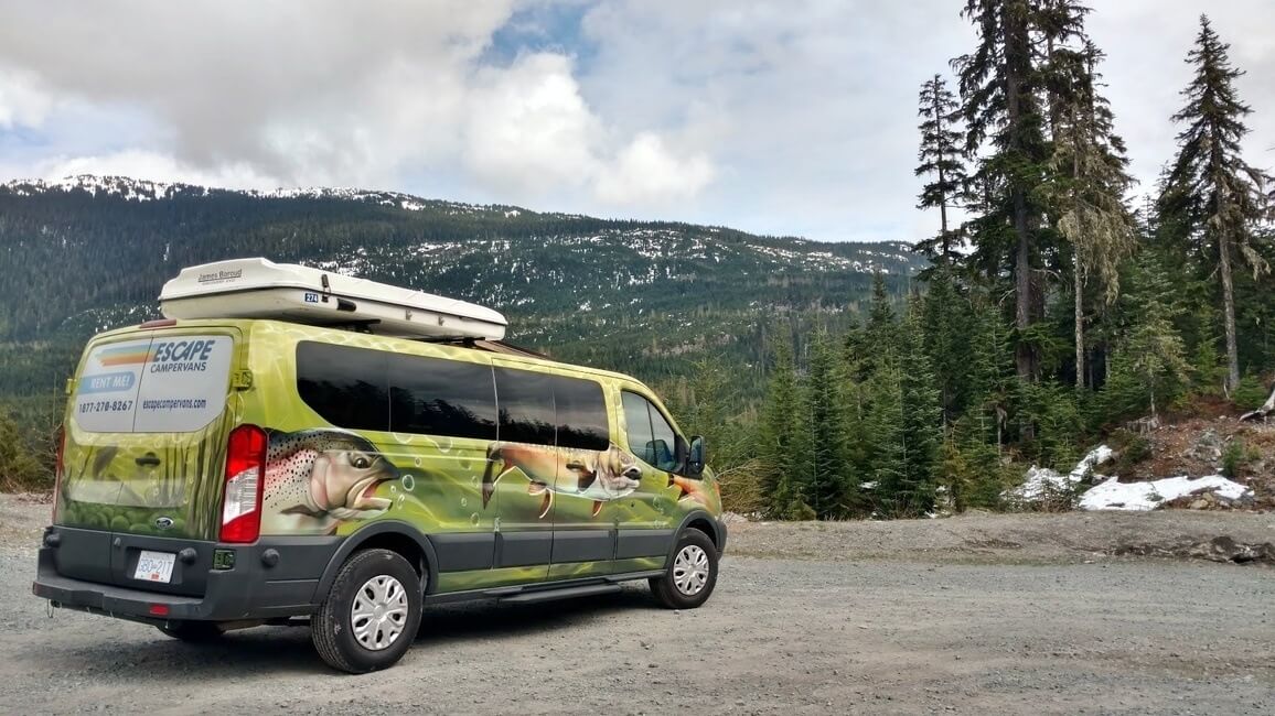 Escape Campervan rental Vancouver British Columbia