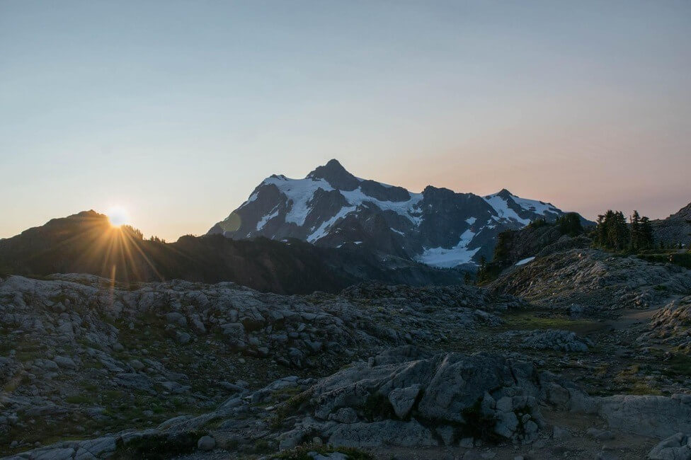 Artist Point Sunrise Mt Shuksan Washington