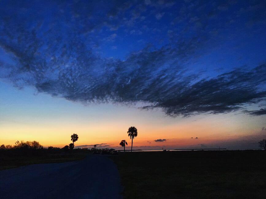 Sunset Florida Everglades National Park Camping