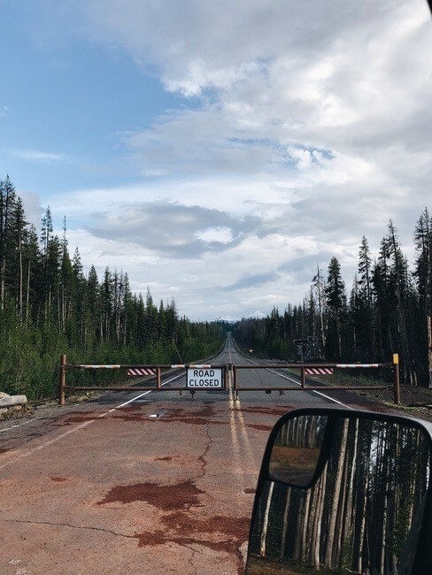 Crater Lake National Park road closure