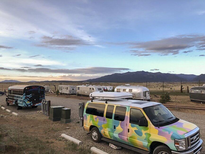 Family Campervan Road Trip Desert