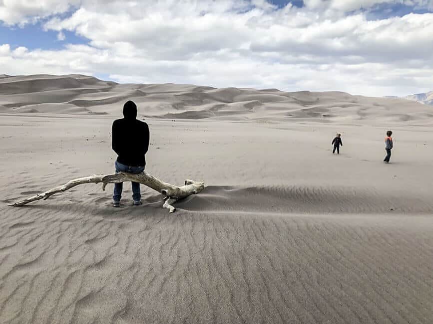 Family Campervan Road Trip Sand Dunes