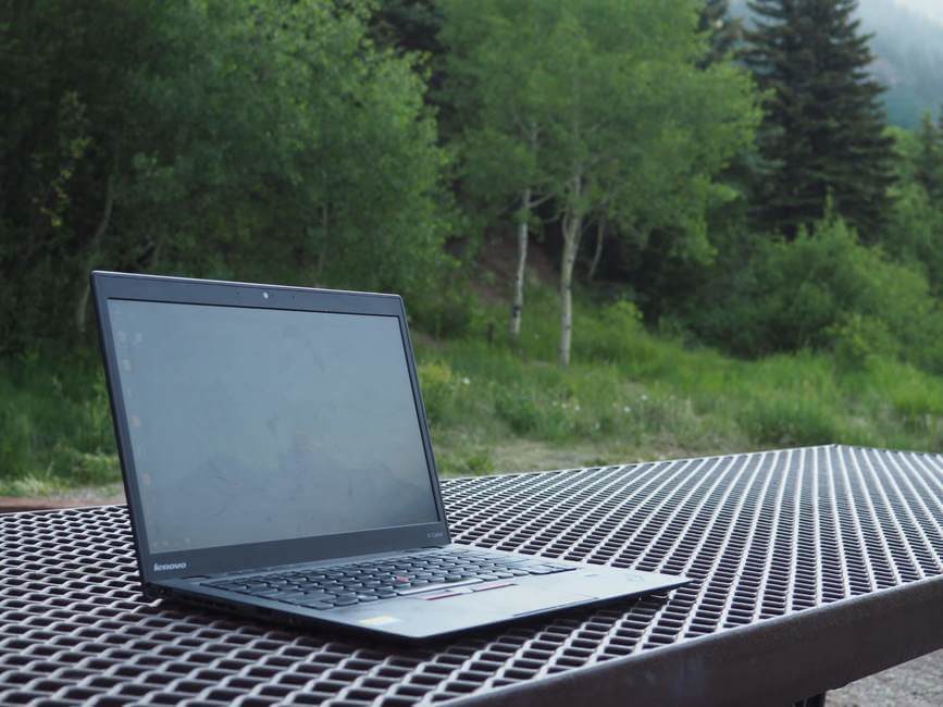 Digital Nomad Working Remote Travel Laptop