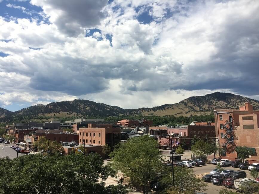 View over downtown Boulder, Colorado