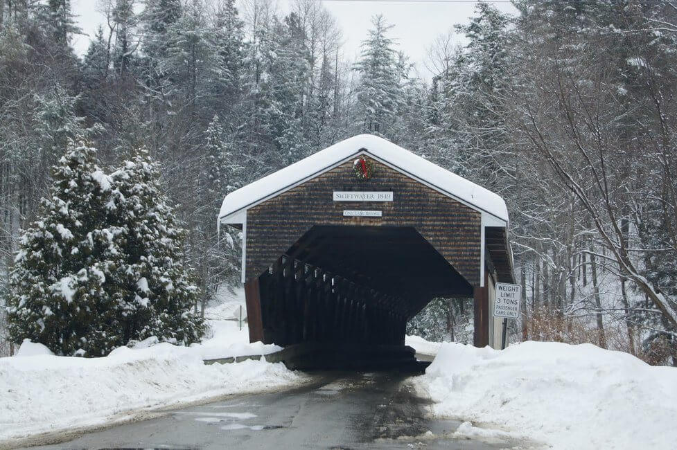 Swiftwater Covered Bridge Wild Ammonoosuc River Bath New Hampshire