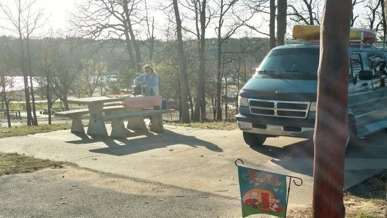 Vanlife - Making tomorrow's coffee at suppertime