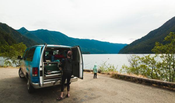 Campervan family road trip in Olympic National Park Washington