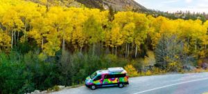 Escape Campervans Big Sur model Twin Lakes Colorado fall colors