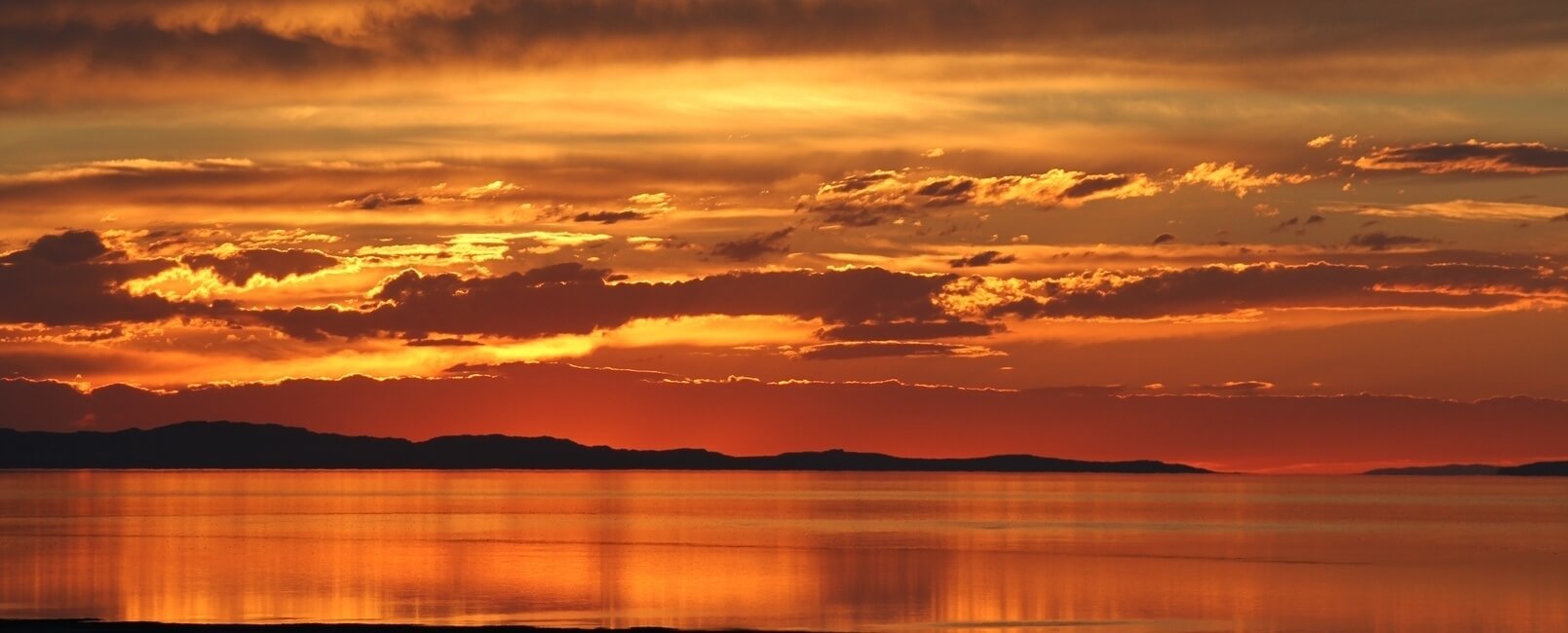 Sunset at Antelope Island, Utah