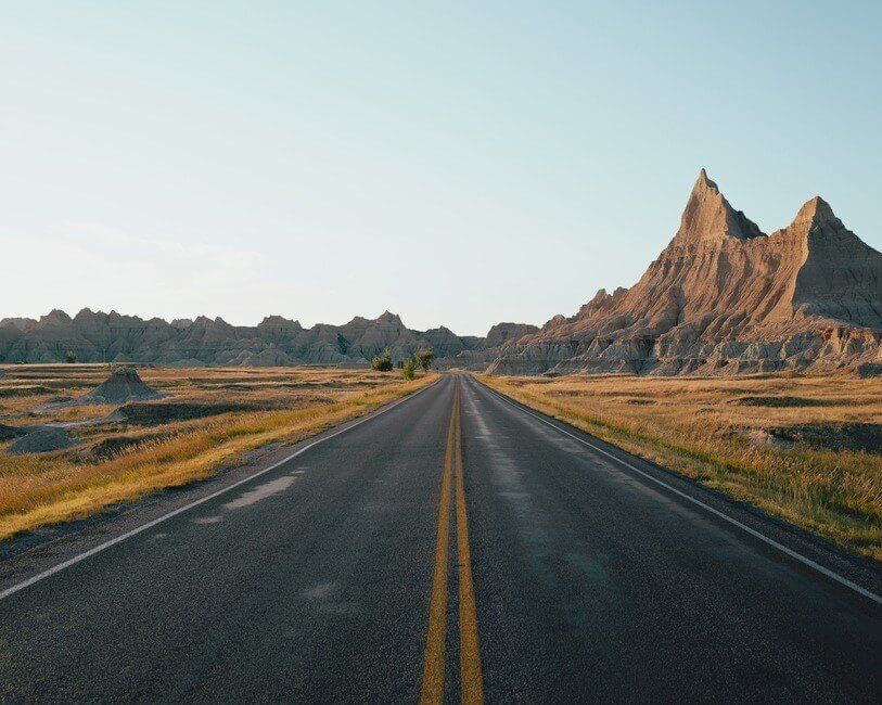Badlands National Park South Dakota road