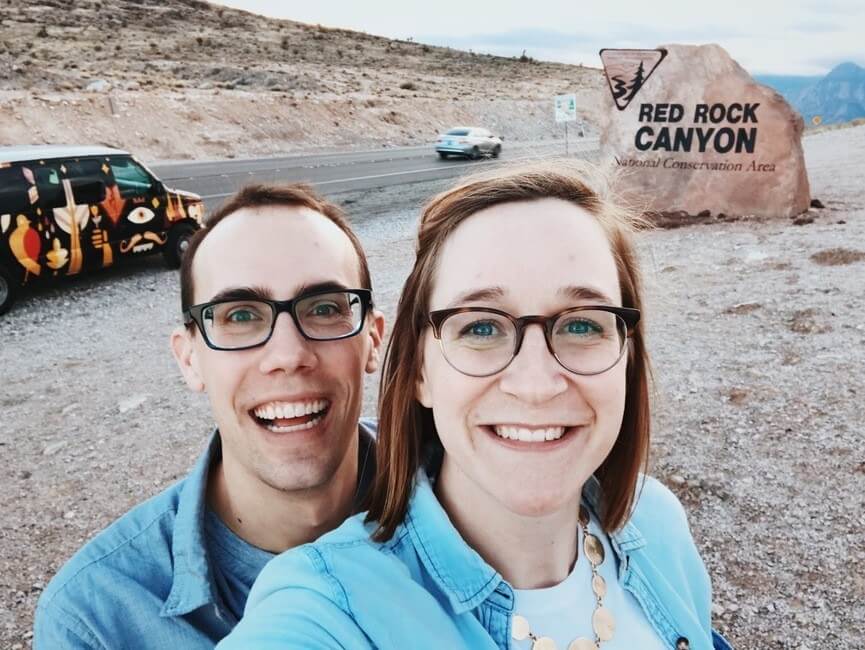 Campervan Couple Red Rock Canyon