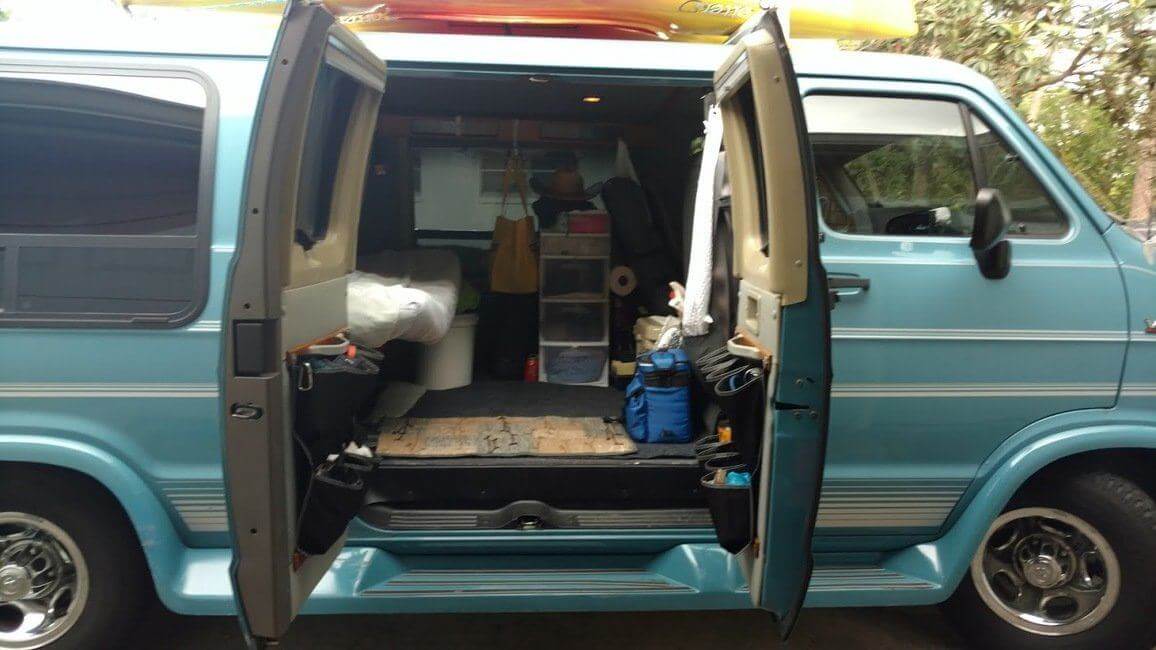 fully loaded camper van