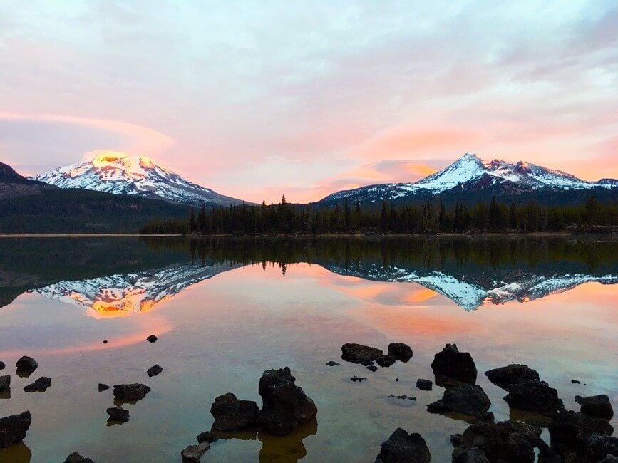 Sparks Lake Cascade Lakes Scenic Byway Bend Oregon