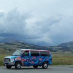 Escape campervan in Yellowstone National Park