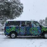 Snowy campervan trip
