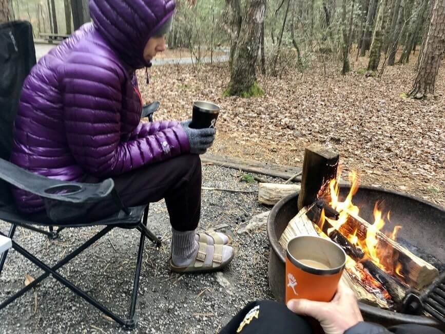Winter Coffee Around the Campfire