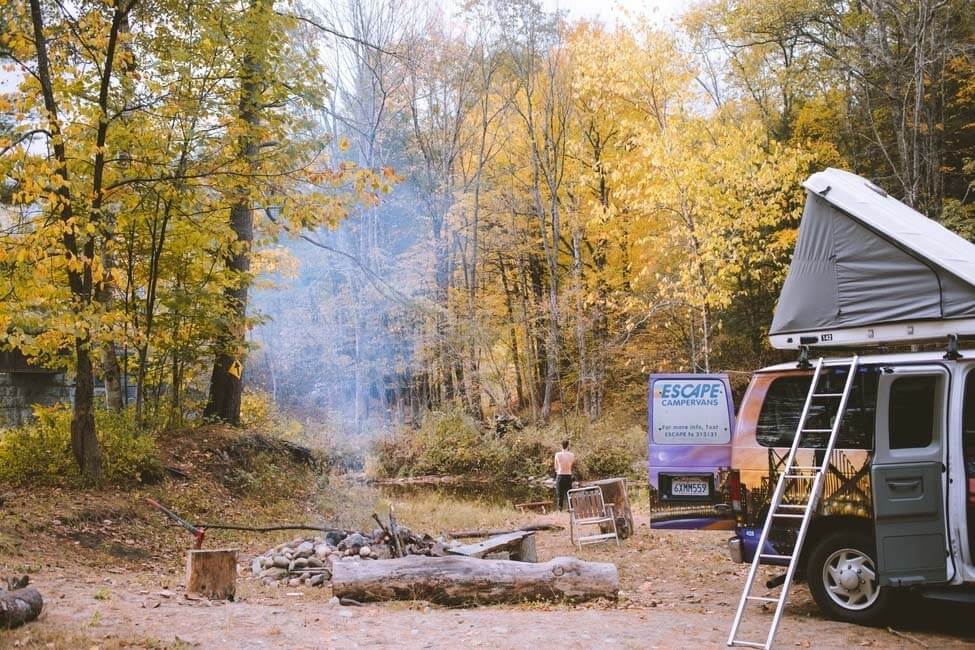 Dispersed camping upstate new york in campervan