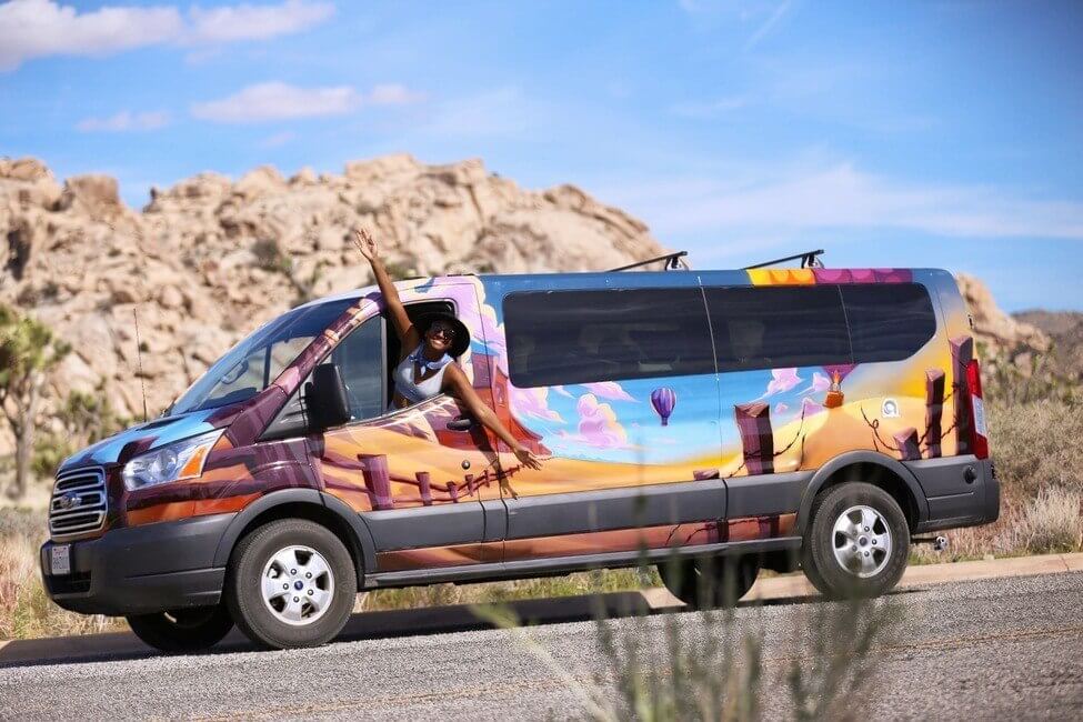 Joshua Tree Campervan Super Bloom