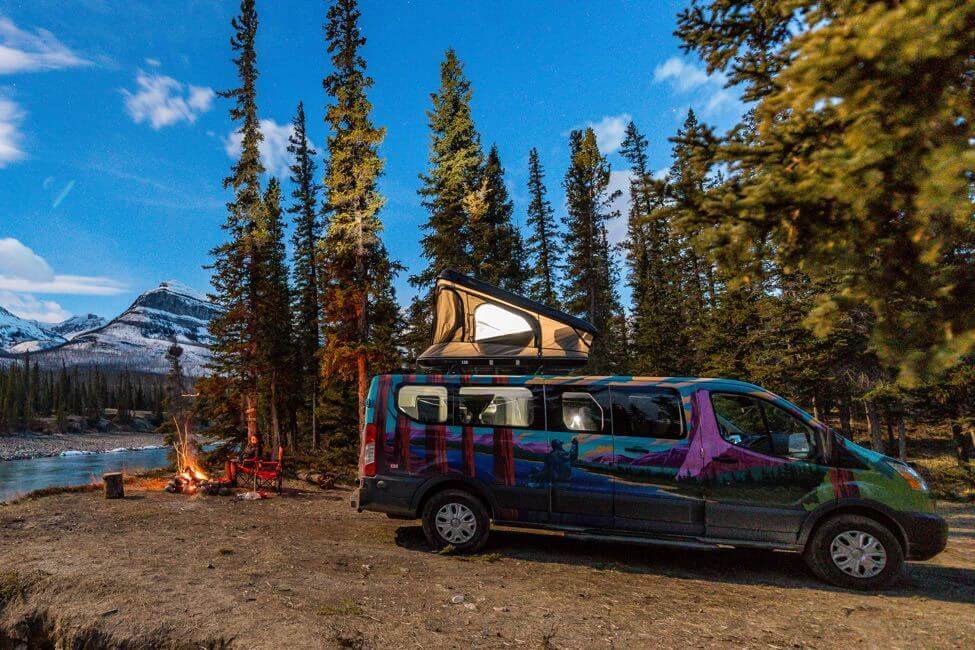 Escape Campervan in Rockies.