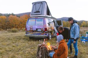 Upstate New York Fall Road Trip Campfire by campervan