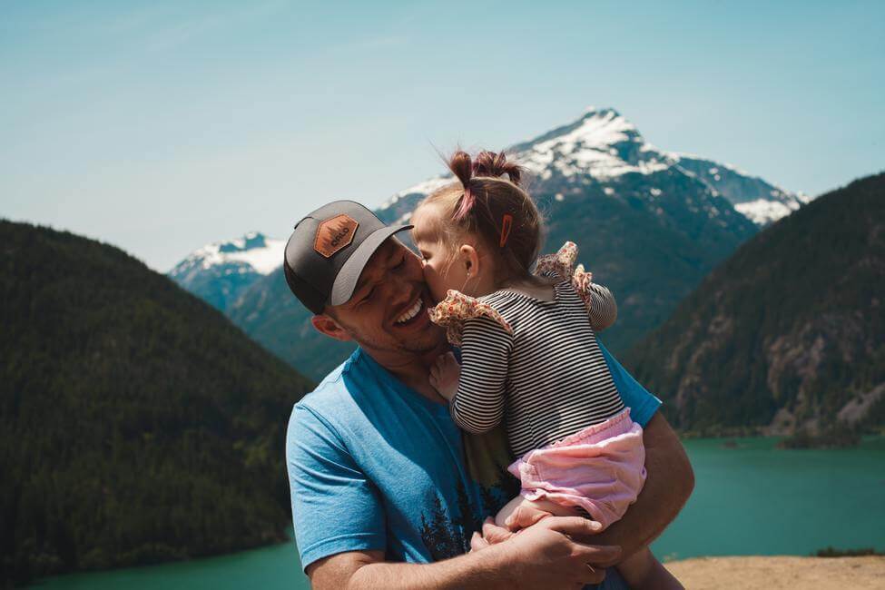 Dad and daughter family road trip north cascades national park