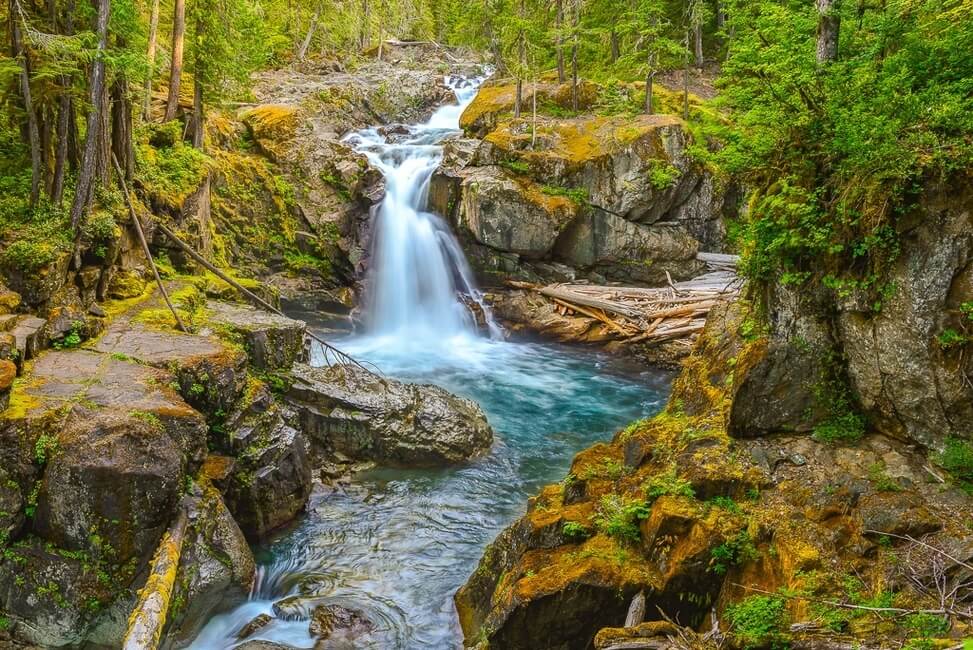 Silver Falls Mt Rainier Washington