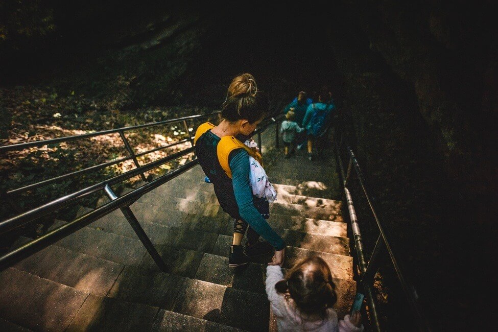 Family at Frozen Niagara Tour at Mammoth Cave