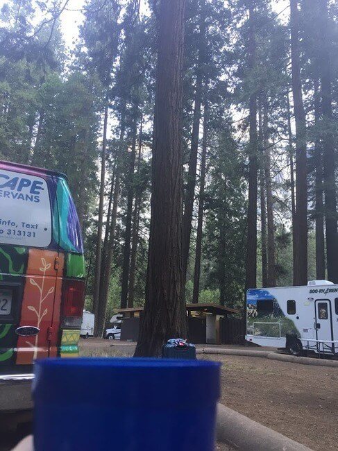 Escape Campervan next to RV