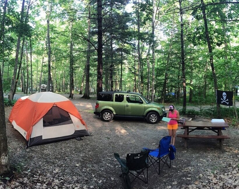 Tent camping site