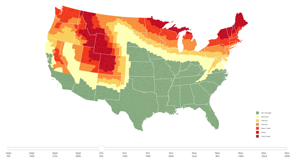 Fall Foliage Prediction Map 2019 Escape Campervans