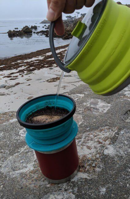 Camp coffee pourover