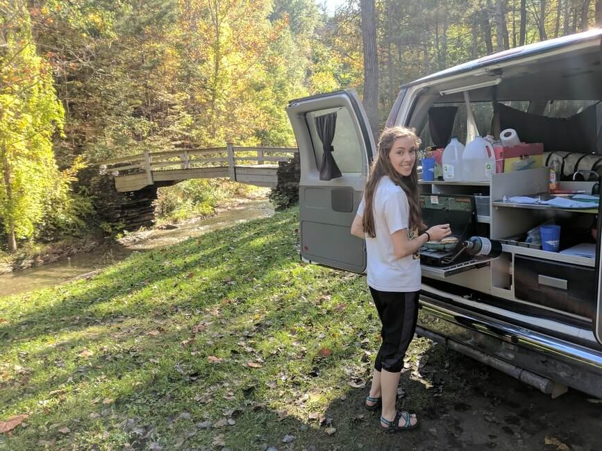 Stony Brook State Park New York Campervan Cooking