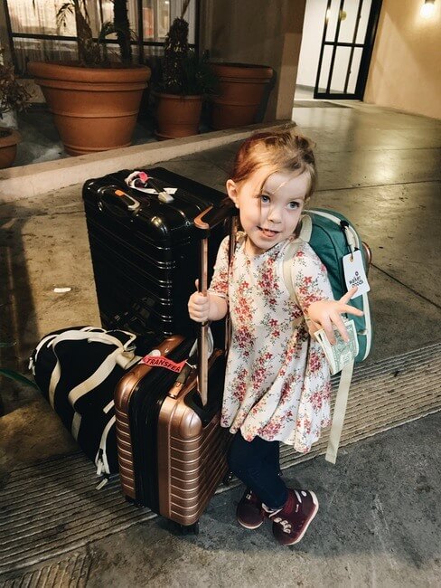 girl with luggage