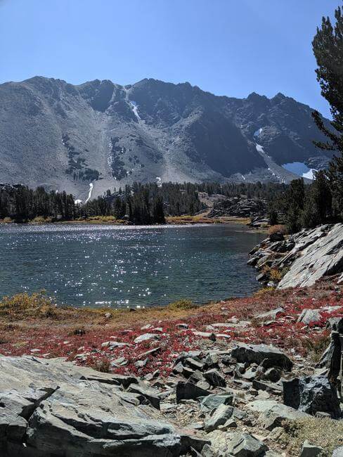 Virginia Lakes in fall in Sierras