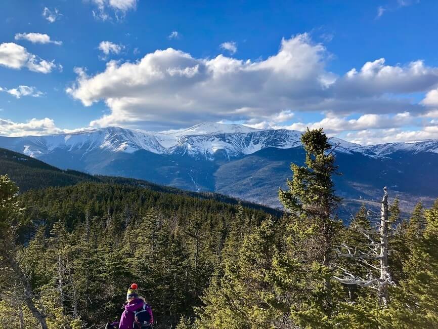 hiking on wildcat mountain in New Hampshire