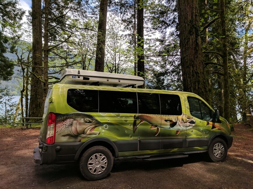 campervan at La Poel Lake