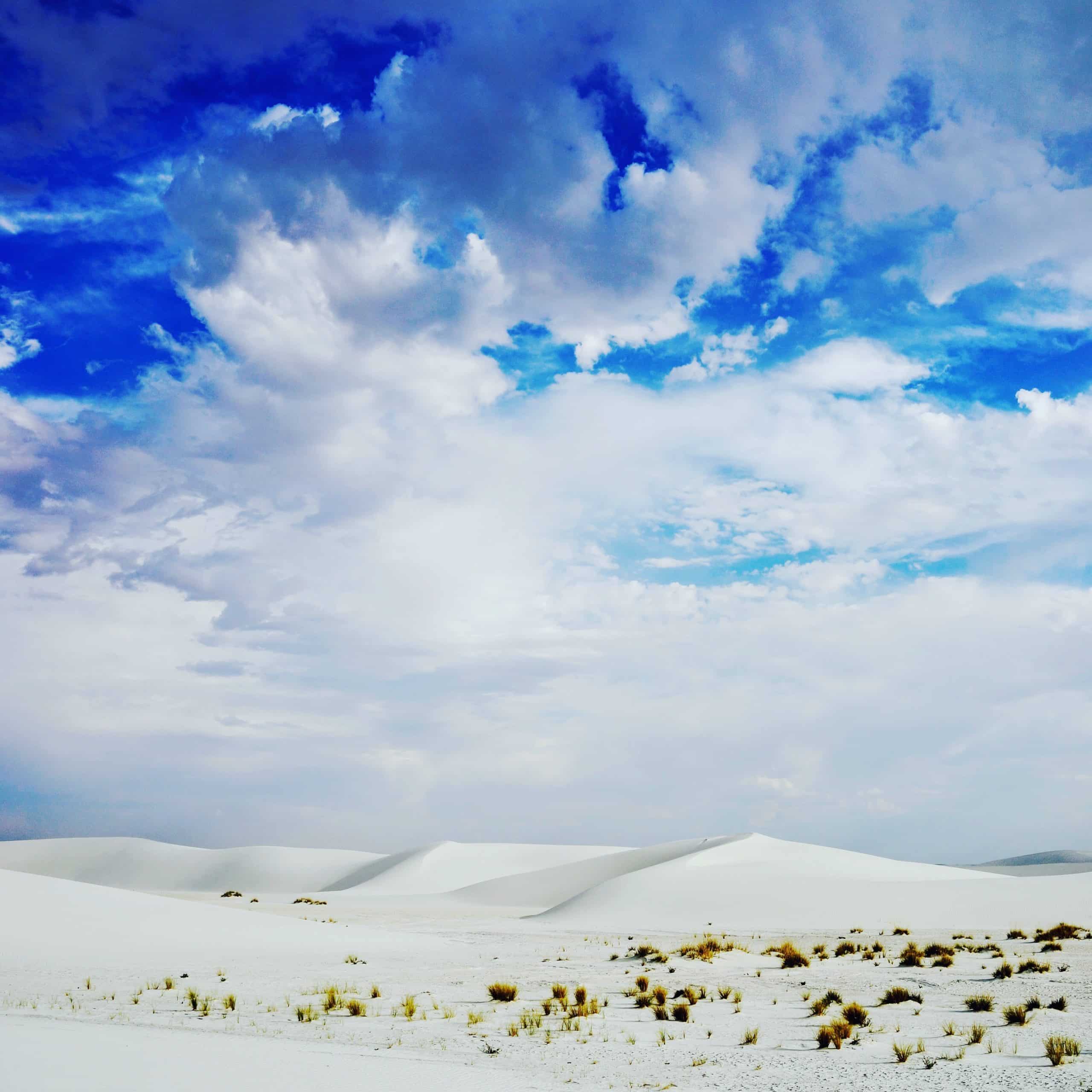 Dunes of sand at White Sands National Park
