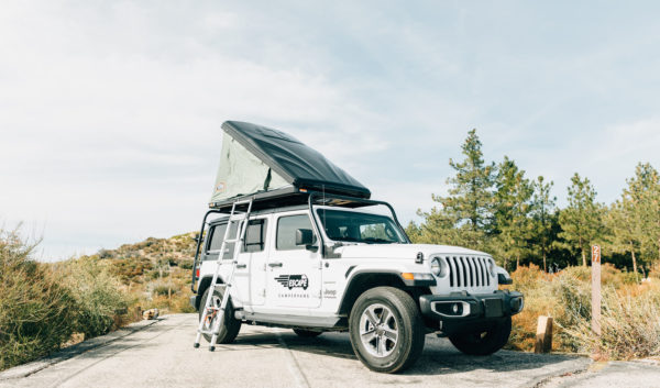 jeep camper with rooftop sleeper tent
