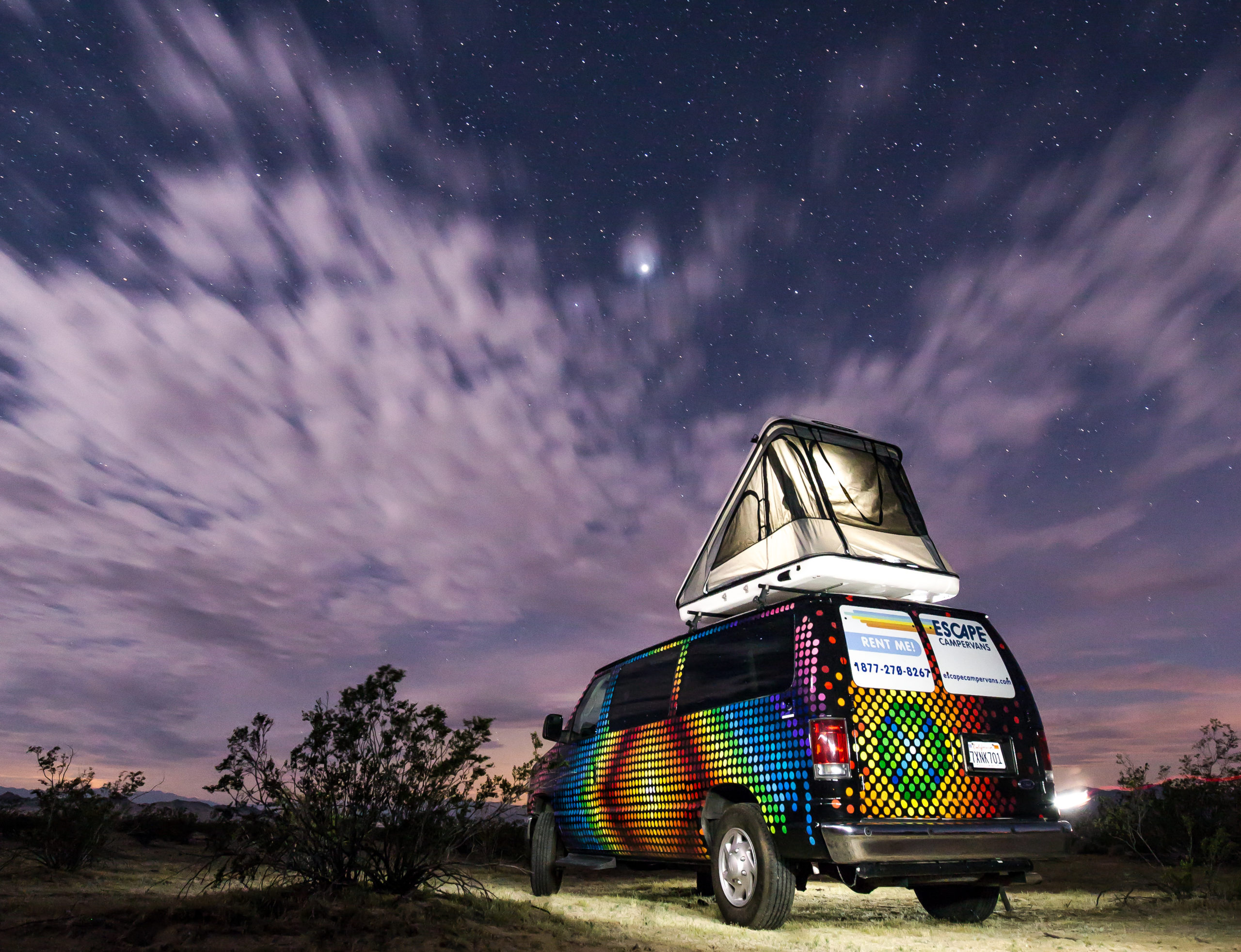 Escape Campervan Under the Night Sky