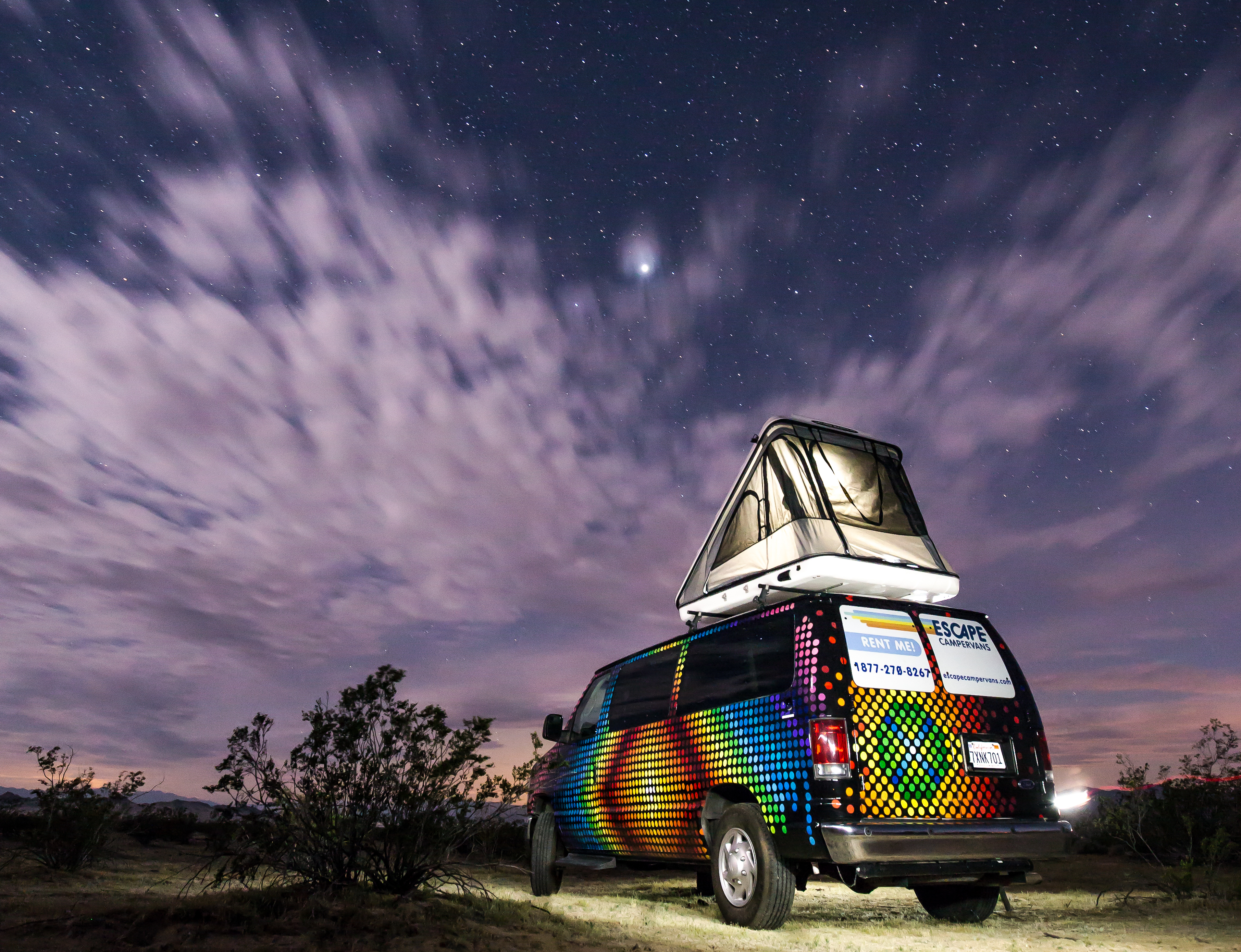 Escape Campervan Under the Night Sky
