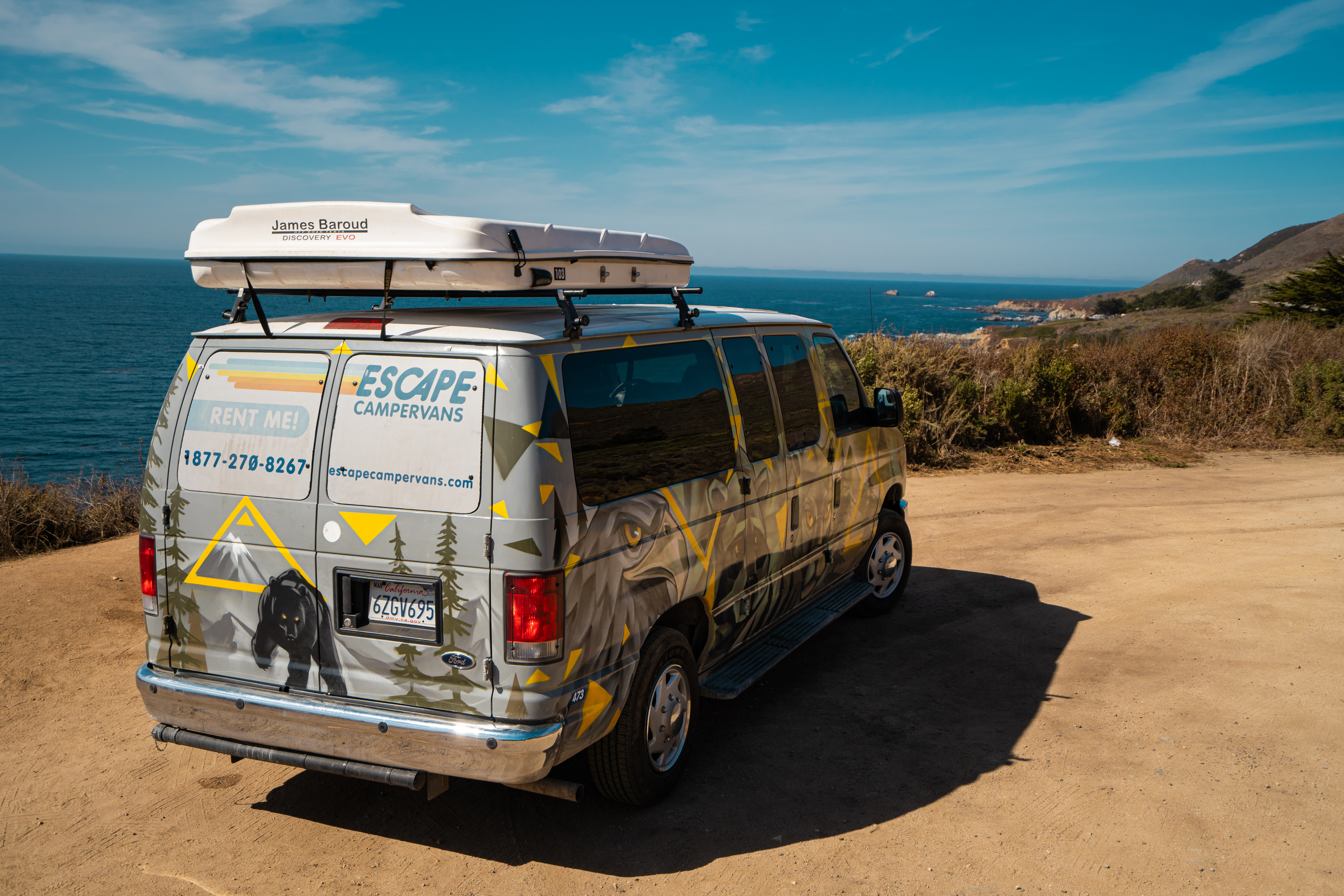 Campervan on the PCH Highway.