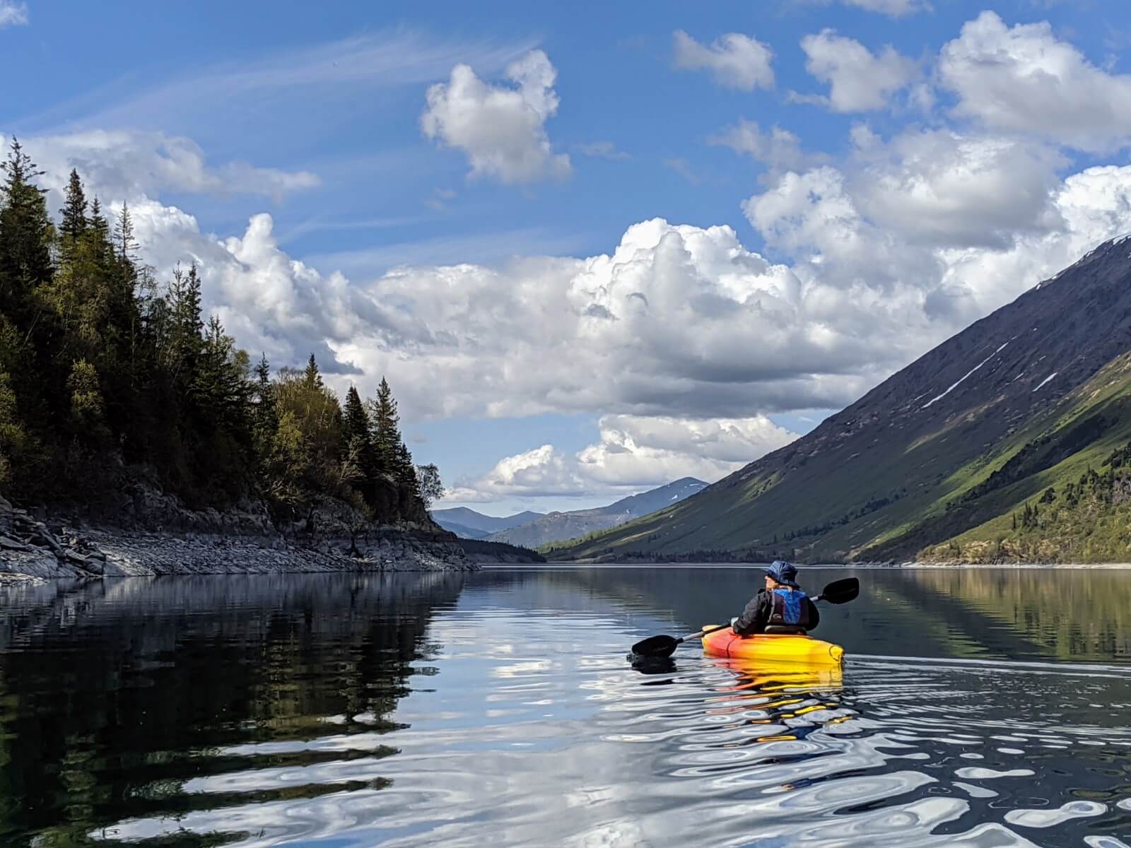 Kayaking on Cooper Lake.