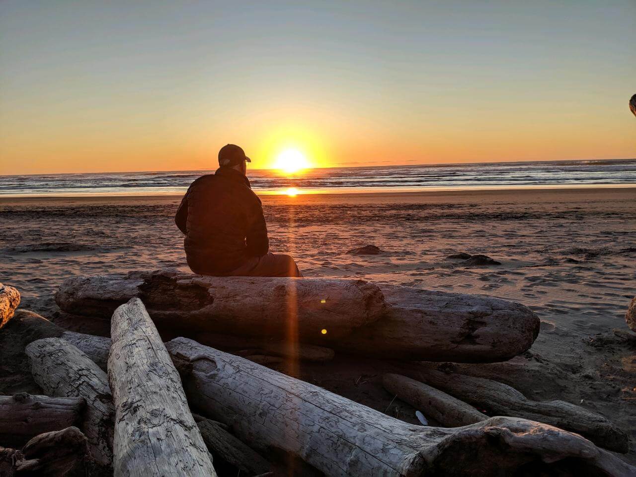 Sunset on the Oregon Coast.
